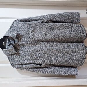 Athleta Textured Shirt Jacket Braiden Black White #882490‎ Button Up Small